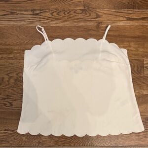 Banana Republic White Scalloped Camisole